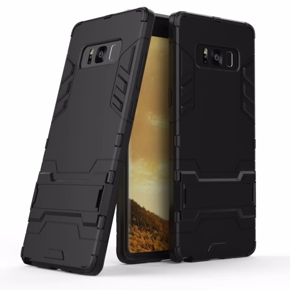 Панцири для Samsung Galaxy Note 8 S8 плюс Note8 с Подставки TPU Жесткий ПК Противоударный Heavy