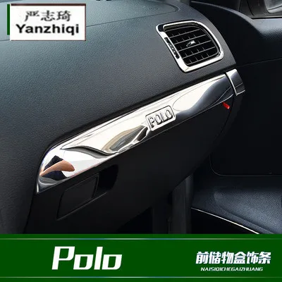 4 шт. для Volkswagen 2011 2017 polo Передняя Коробка хранения с пайетками из нержавеющей