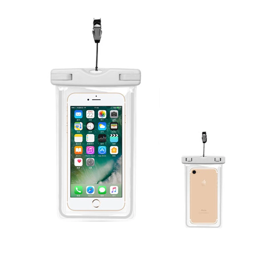 Водонепроницаемый чехол сумка для смартфона для iphone 6s 7 7 8 плюс samsung Galaxy s8+ J5 J7 A3 A5 A7 s7 s8 Подводное покрытие чехол - Цвет: Белый