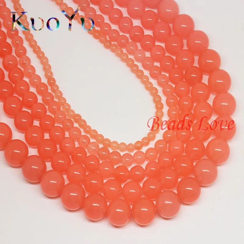 Бусины из натурального камня AAA + светло лососевый цвет круглые свободные для