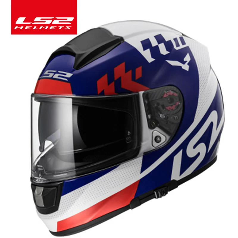 blue red LS2 Глобальный магазин LS2 FF397 стекловолокно полное лицо мото rcycle шлем ls2 VECTOR HPFC EVO гонки мото шлемы ECE одобрено - Цвет: blue red