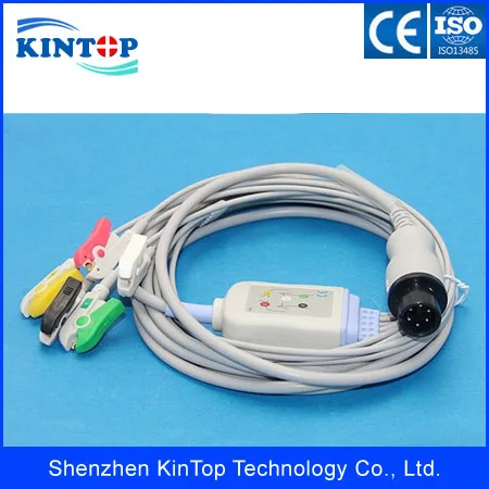 Compatibe New BCI/CSI/GE/Nellcor/Nihon Kohden/для Philips/Mindray Patient ECG/EKG монитор с 5-жильным зажимом для