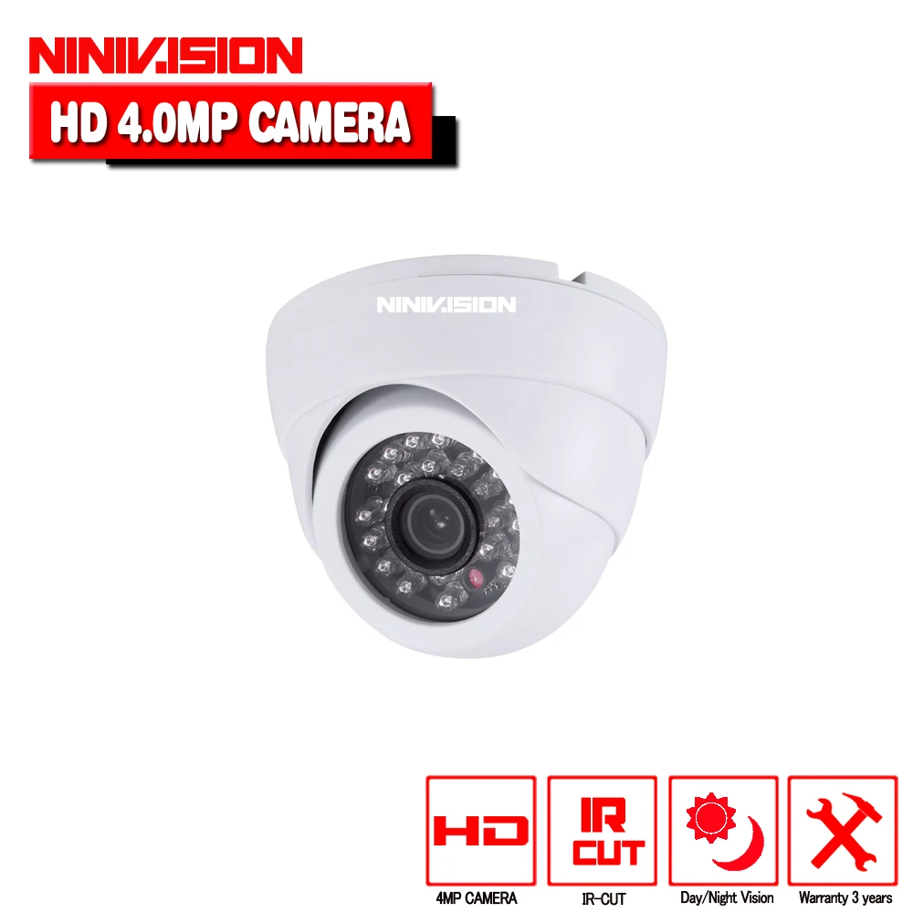NINIVISION 4.0MP AHD купольная камера HD 2560*1440 4MP Крытая купольная белая камера видеонаблюдения CCTV камера с 4mp hd объективом