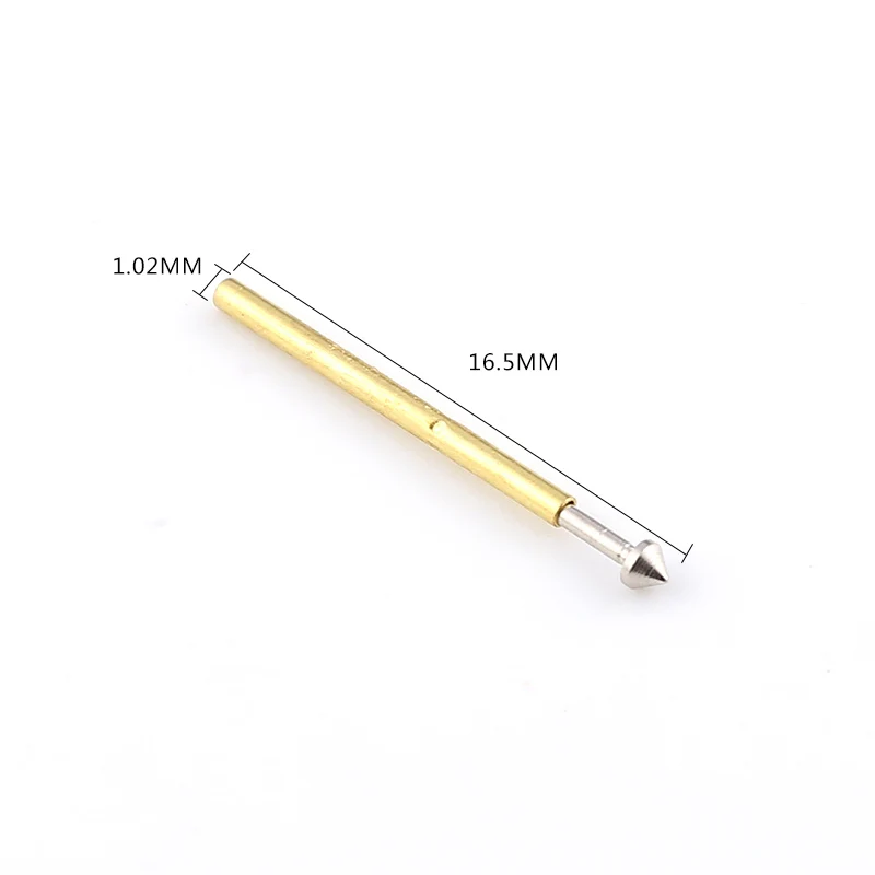 Заостренный пружинный Пробник Pogo Pin 100 шт. P75-E2 никелированные латунные Пружинные иглы электронные Пробники диаметром 1,02 мм