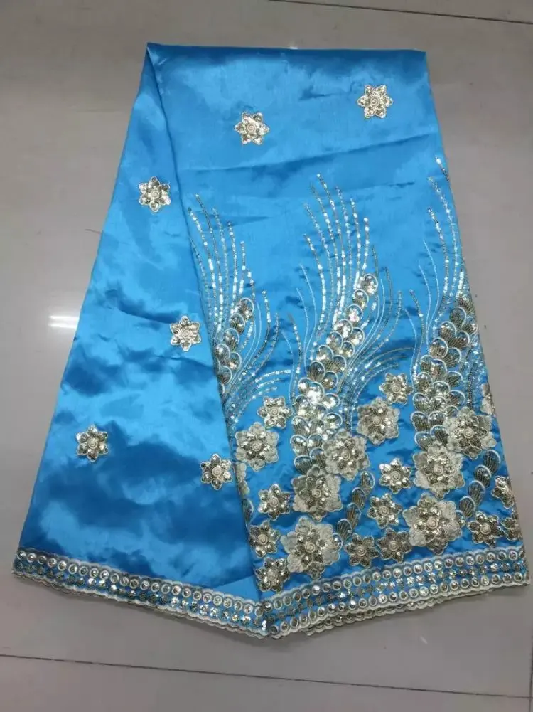 

Wholesale Good quality cheap price Indian silk George lace fabric ,African George fabric with sequins