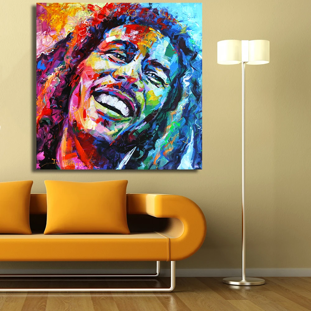 Портрет HDARTISAN Marley картина маслом акриловая на холсте художественные принты для