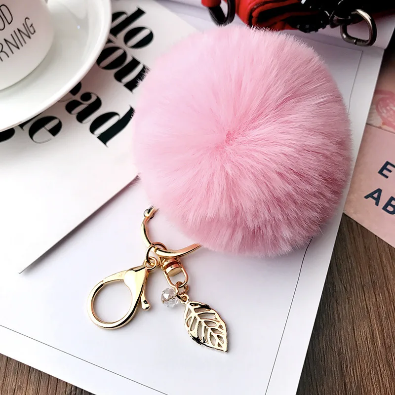 ZIRIS новый пушистый кролик игрушки брелок с ушками для ключей меховая женская