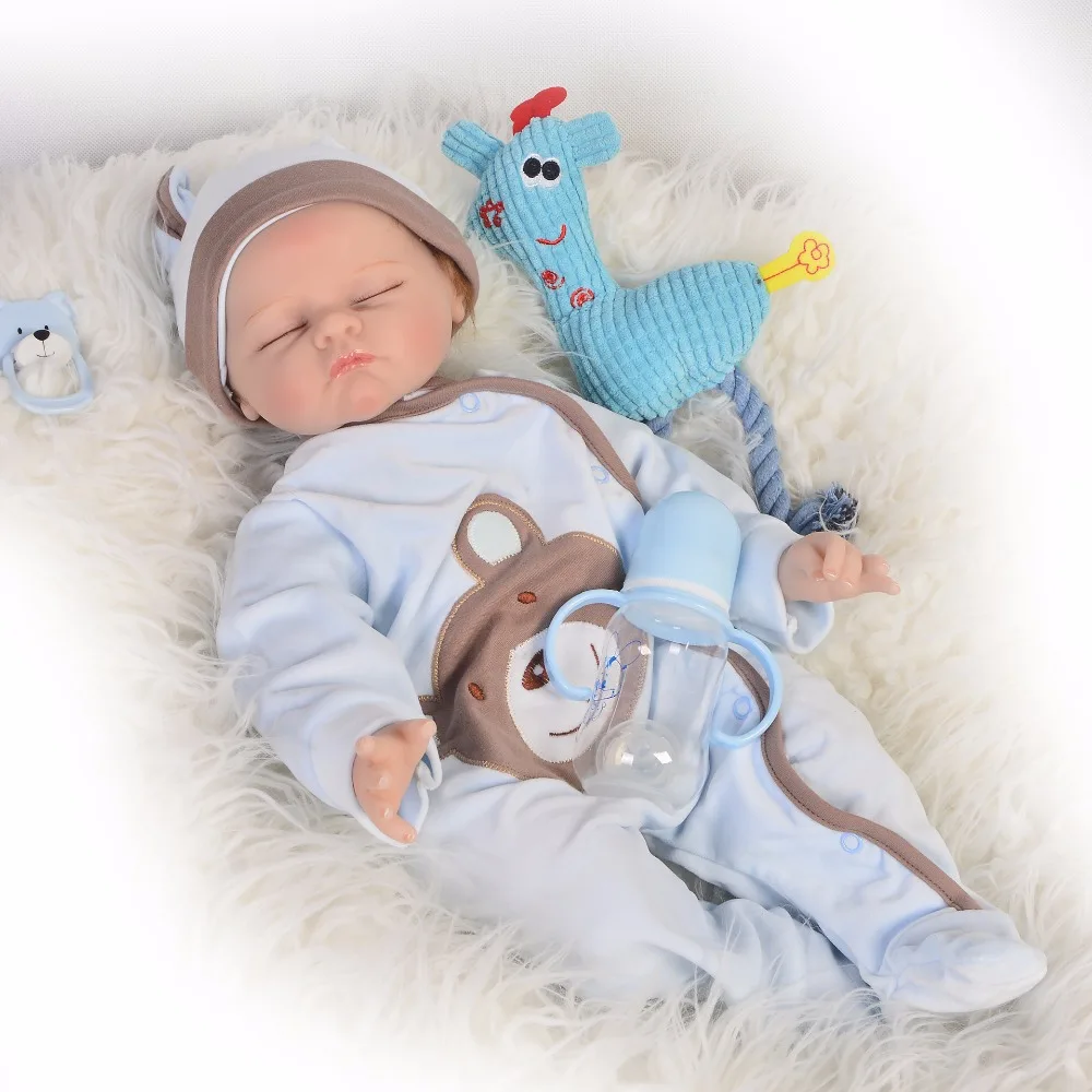 

Кукла Rebon Bebe 55 см, силиконовая кукла-младенец, игрушка для детей, подарок на день рождения, любимый подарок для девочек, кукла-постельное врем...