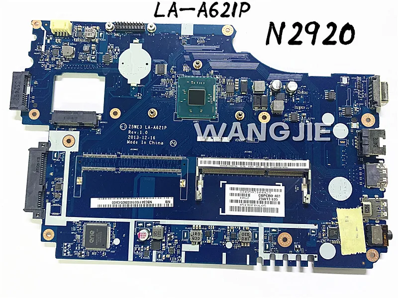 Для acer aspire E1-510 E1-510-2500 материнская плата для ноутбука Z5WE3 LA-A621P материнская плата N2920 BGA полностью протестирована