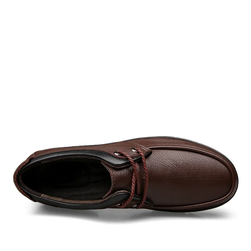 Мужские модельные туфли удобные офисные мужские оксфорды с круглым носком