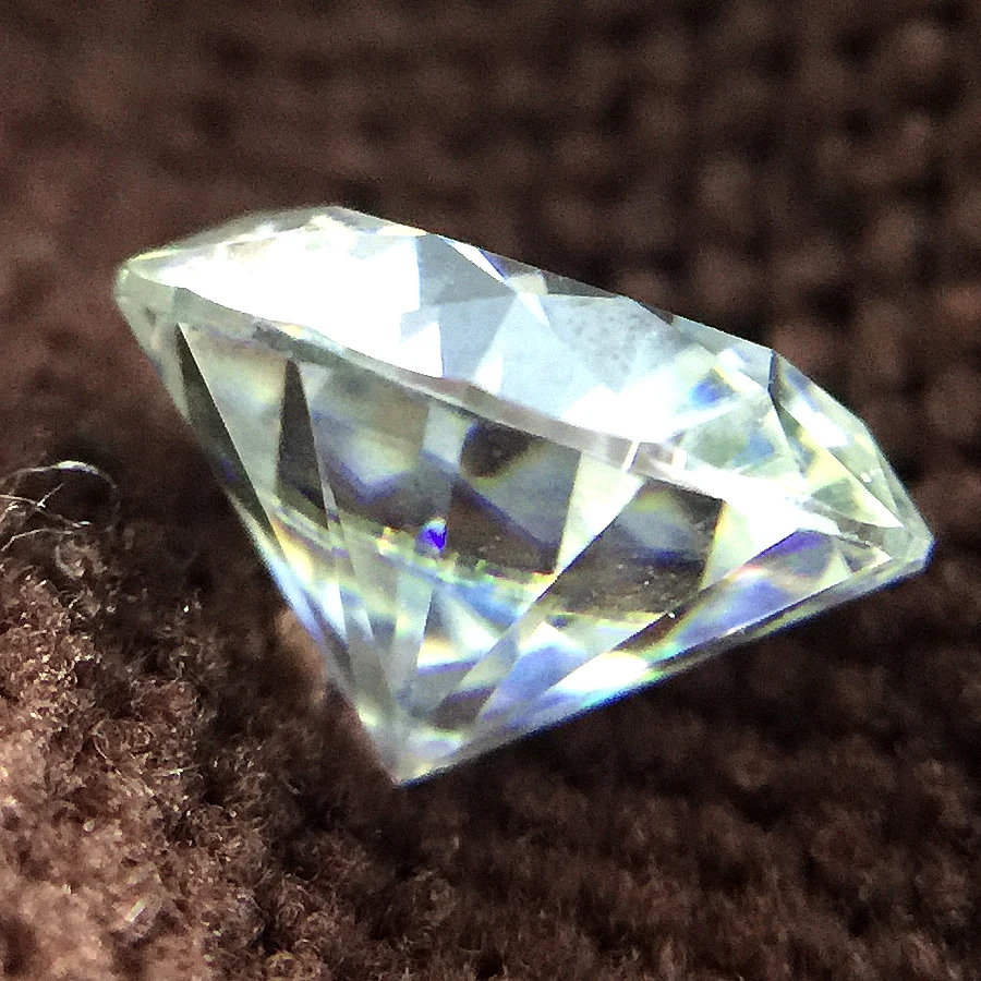Круглая блестящая огранка 1 ct Moissanite 6 5 мм DF цвет Свободный Камень VVS1 отличная