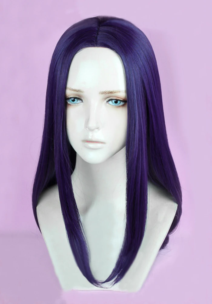 Парик камуй из жаропрочного волокна и шапки 65 см синий фиолетовый | Тематическая