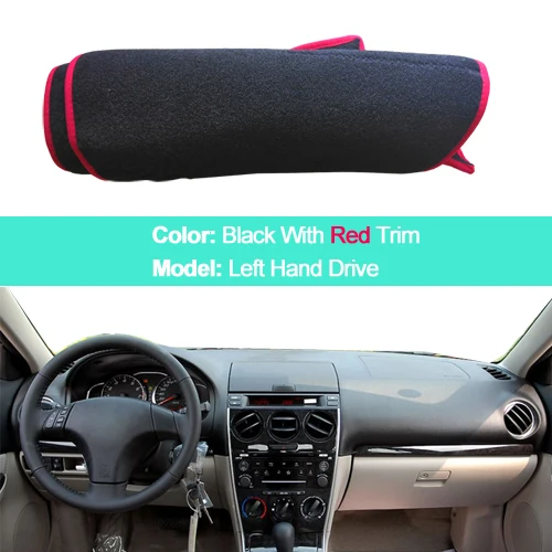 Красный Car Inner Dashboard Cover Dash Mat Carpet Cushion Sun Shade For Mazda 6 MPS Atenza 6 Mazdaspeed 2003 2004 2005 2006 2007 2008 - Название цвета: Красный