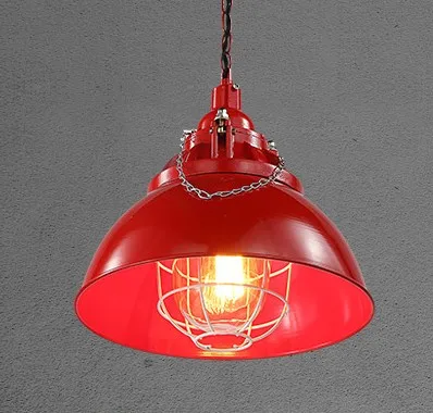 Американский Железный стеклянный ретро-подвесной светодиодный светильник в