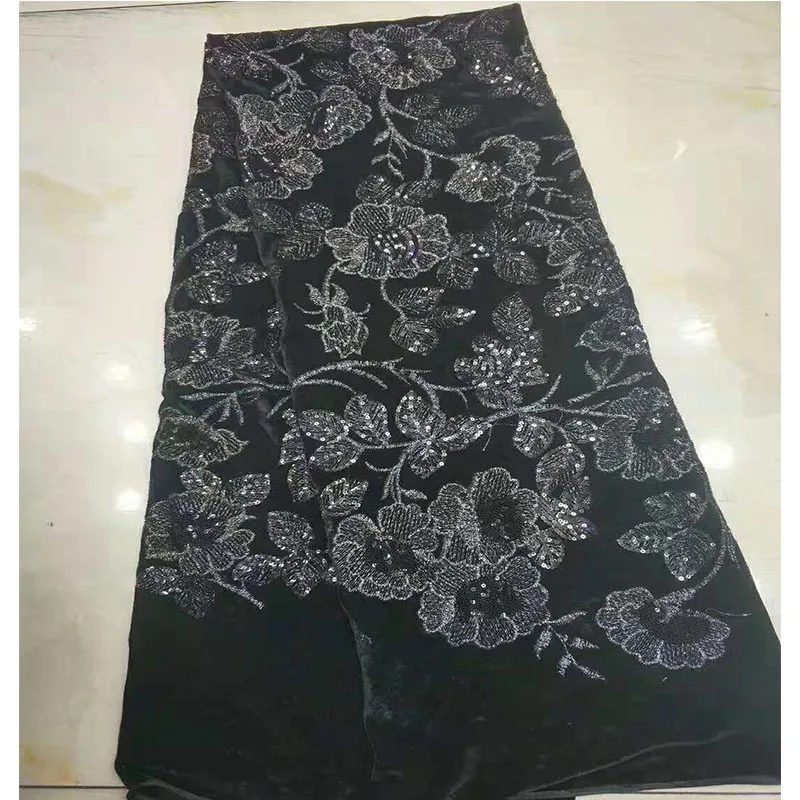 Best Quality African Lace Fabric Blue fabric High Beautiful French Sequins Mesh For Wedding | Дом и сад