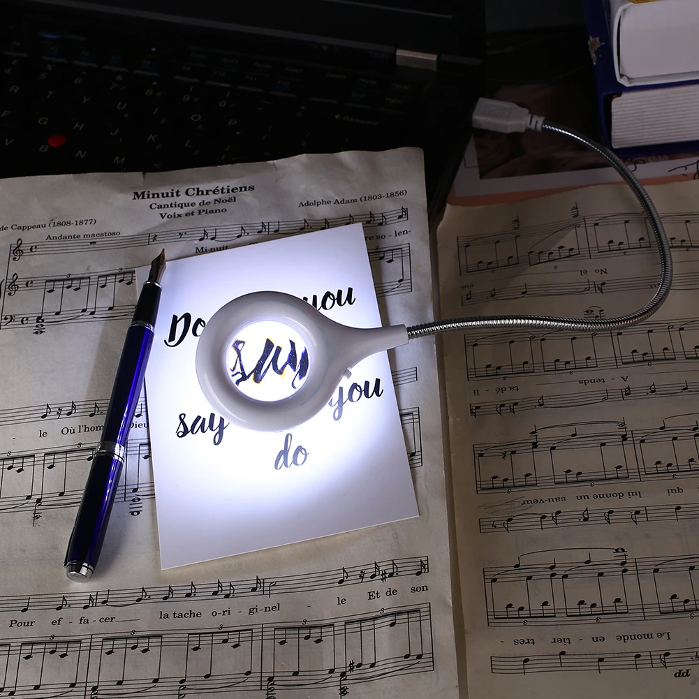 18LED супер яркий USB Ночной светильник черная белая лампа холодный белый|Настольные