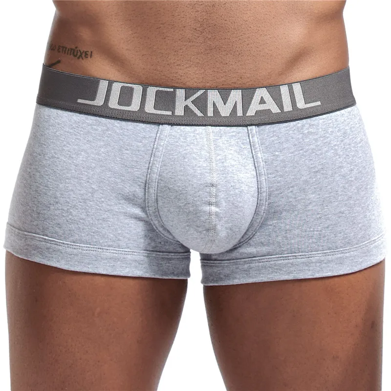 Мужское нижнее белье JOCKMAIL белые дышащие хлопковые трусы боксеры с низкой талией u