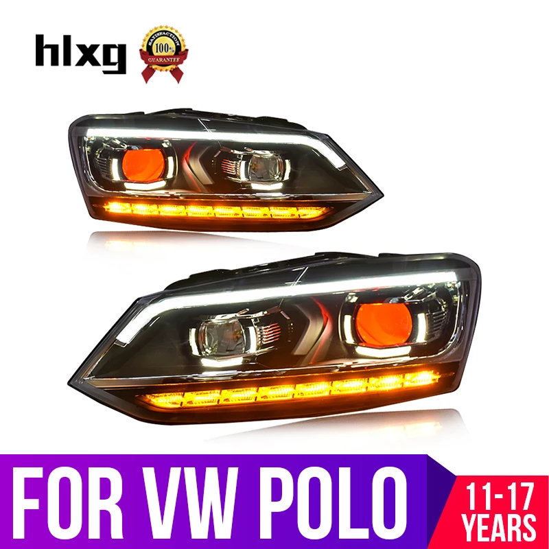 Набор для автостайлинга Volkswagen фары Polo в сборе 2011 2017 светодиодный противотуманный