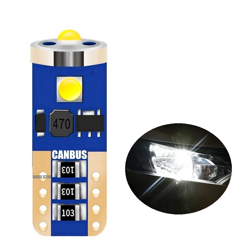 1 шт. T10 W5W WY5W 501 2825 168 высокое качество супер яркий светодиодный Автомобильный Фонарь Авто габаритная лампа клиновидная задняя сторона лампы белый красный желтый - Испускаемый цвет: Белый