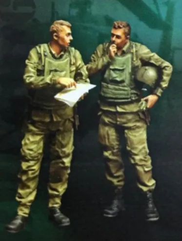 1/35 масштаб Вьетнам войны США HELO команда 2 человек неокрашенные Миньоны смолы