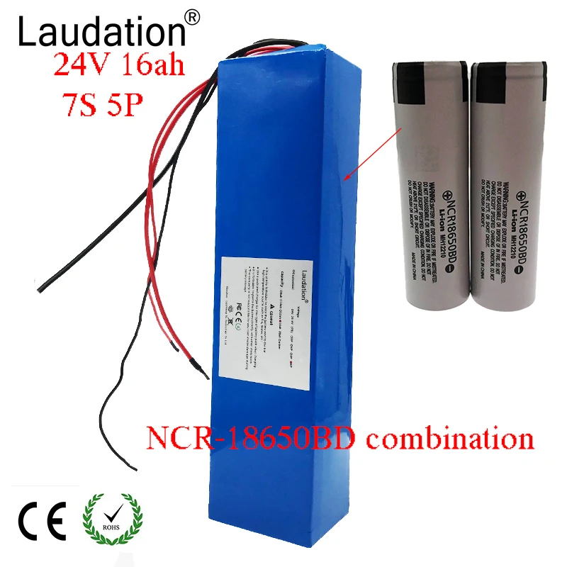 Laudation 24V 16ah батарея для электрического велосипеда 29 4 V 16000mAh ремень 15A BMS 250W 350W 18650