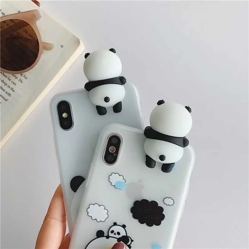 3D мультфильм пухленькие Китай панда Медведь телефон чехол для iPhone 6 6S 7 8 Plus X XS MAX XR
