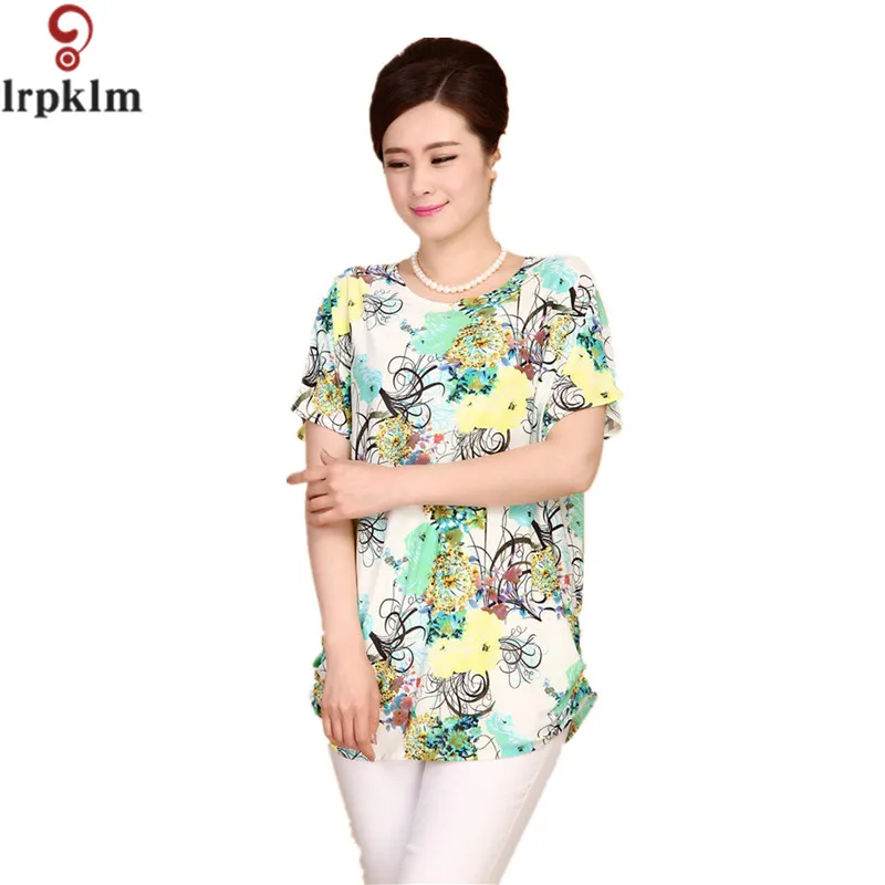 Camisa Femenina летние женские топы с круглым вырезом и короткими рукавами большие