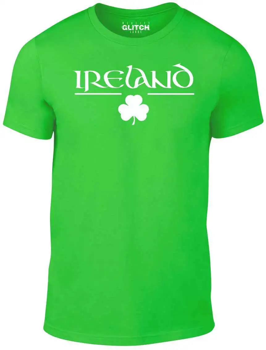 Ireland Мужская футболка с ирландским клевером, футболка с трилистником, дизайнерский тур, мужские фирменные дизайнерские облегающие футболки с круглым вырезом