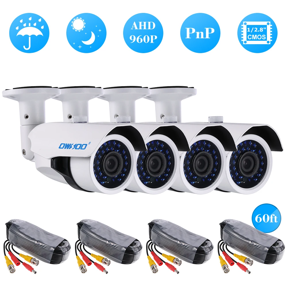 OWSOO AHD IR CCTV камера IR-CUT ночного видения 30 шт. Массив Инфракрасных ламп 1/2.8 &quotЦвет CMOS