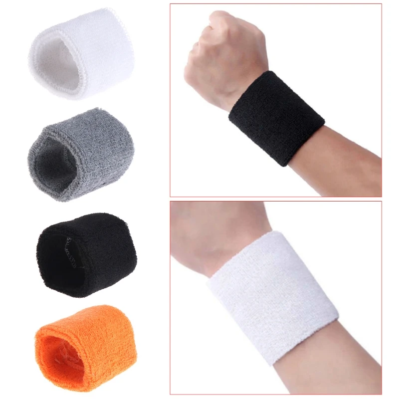 

Cotton Unisex Sport Sweatband Wristband Basketball Running Badminton Wrist Brace