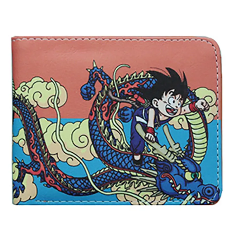 O Горячая новинка аниме-кошелек мультфильм Dragon Ball кошельки carteira анимация держатель карты сумки подарок для мужчин дети кожаный короткий кошелек - Цвет: O