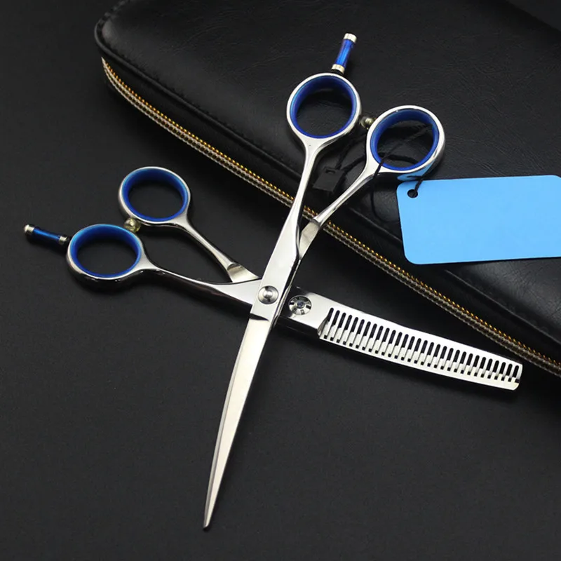 

Upscale japan 440c 9cr 6 inch curved cut hair scissors cutting barber makas haircut makeup thinning shears hairdressing scissors