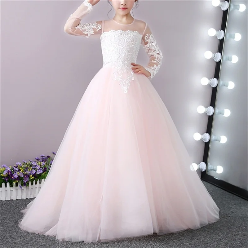 Новинка 2017 красивые платья для девочек с цветами на свадьбу Детское/Детское