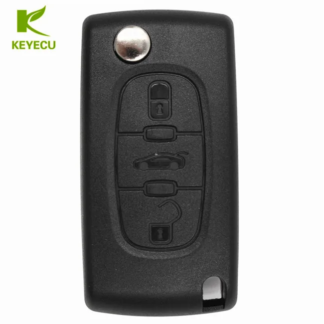 KEYECU 3 кнопки 433 МГц ID46 чип удаленное брелок для peugeot 307 0536 моделей до 20110416