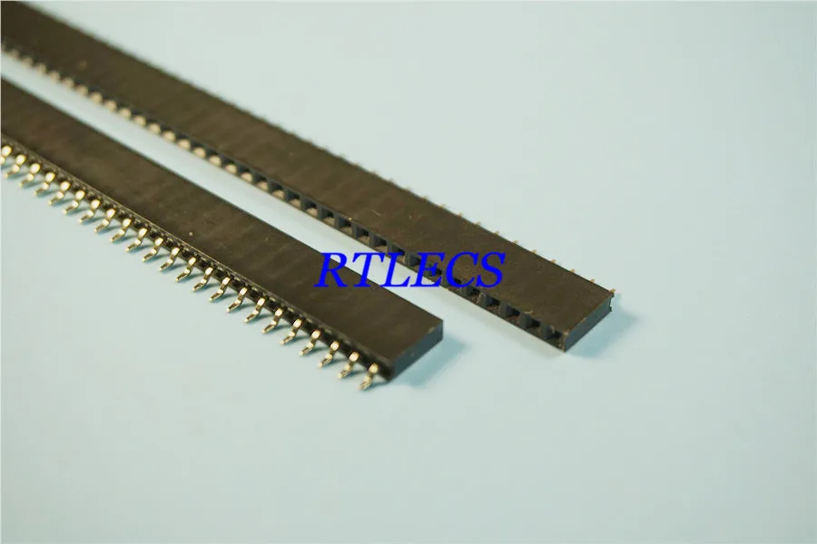 10 шт. 0 100 &quot2 54 мм 1x40 контактов 40-позиционный гнездовой разъем PCB Однорядный