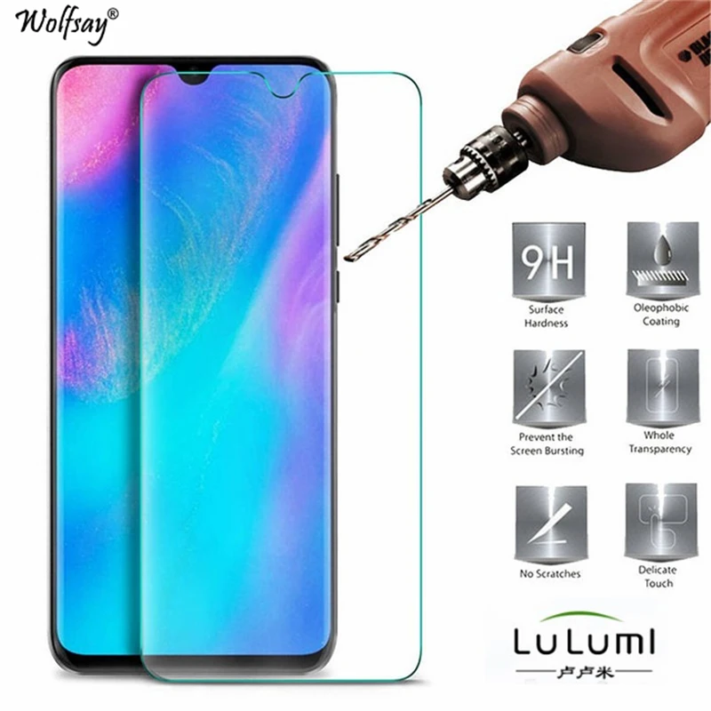 Protector de pantalla de vidrio templado para tel&eacute;fono Huawei Honor 10i, pel&iacute;cula de vidrio templado para Huawei Honor 10i, HRY-LX1T, Huawei P Smart + 2019, 2 uds.-1