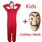 Костюм Сальвадора Дали, маска, ограбление денег, бумажный дом, бумажный дом, бумажный дом, косплей, Хэллоуин для детей и взрослых, Бесплатные Перчатки