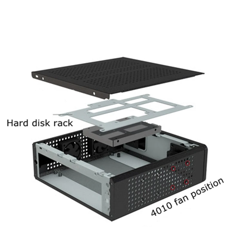 PC Gamer Корпус чехол HTPC Mini ITX материнская плата настольный компьютер маленький бесшумный игровой охлаждающий корпус полностью алюминиевый