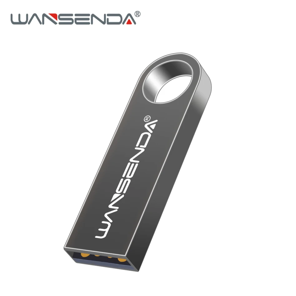 Серый Мини USB флеш-накопитель Wansenda, USB 2,0, флеш-накопитель, 4 ГБ, 8 ГБ, 16 ГБ, 32 ГБ, 64 ГБ, флешка, карта памяти, посылка - Цвет: Серый