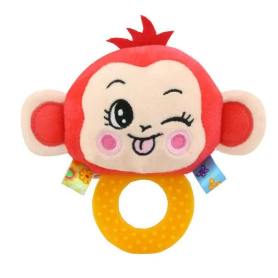 BF09 Monkey 1pc Дизайн, плюшевые детские игрушки, животные, ручные колокольчики, детские погремушки, игрушки высокого качества, подарок для новорожденных, стиль животных,, BF01 - Цвет: BF09 Monkey 1pc