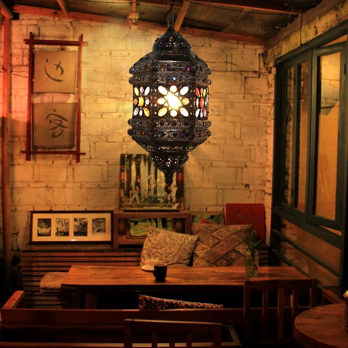 Богемия Металл Подвеска Лампа Бар свет фонаря Спальня Прихожая Ресторан Юго