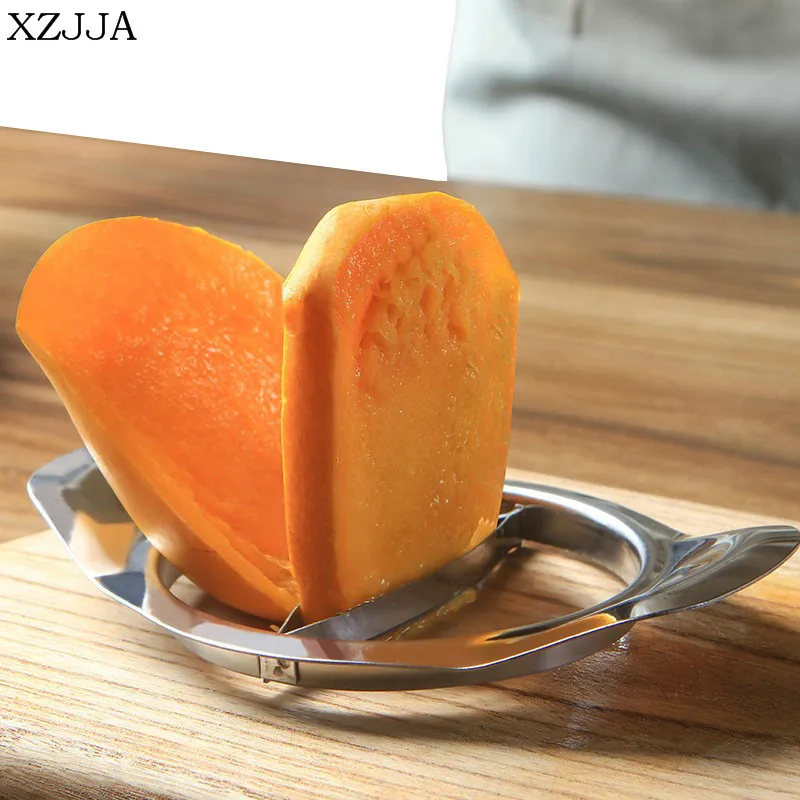XZJJA разделитель из нержавеющей стали для резки фруктов, манго, мяса, ядерный разветвитель, Портативный нож для манго, кухонный гаджет, поднос для фруктов, инструменты