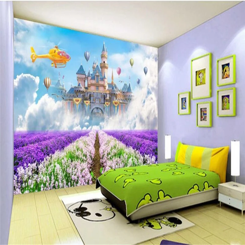 

beibehang Large custom fantasy fairyland castle world scene 3D background settlement decoration