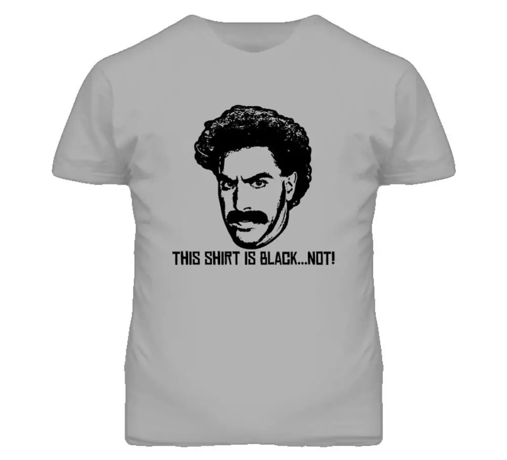 Borat эта футболка Черная не спортивная серая модная Стильная мужская 100% хлопок