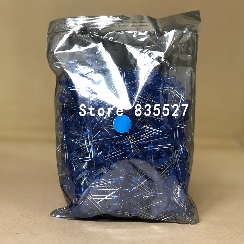 

1000pcs/lot F5 5MM Round LED in the color DIP Blue Turn Blue LED light emitting diode For DIY Lights lamp beads