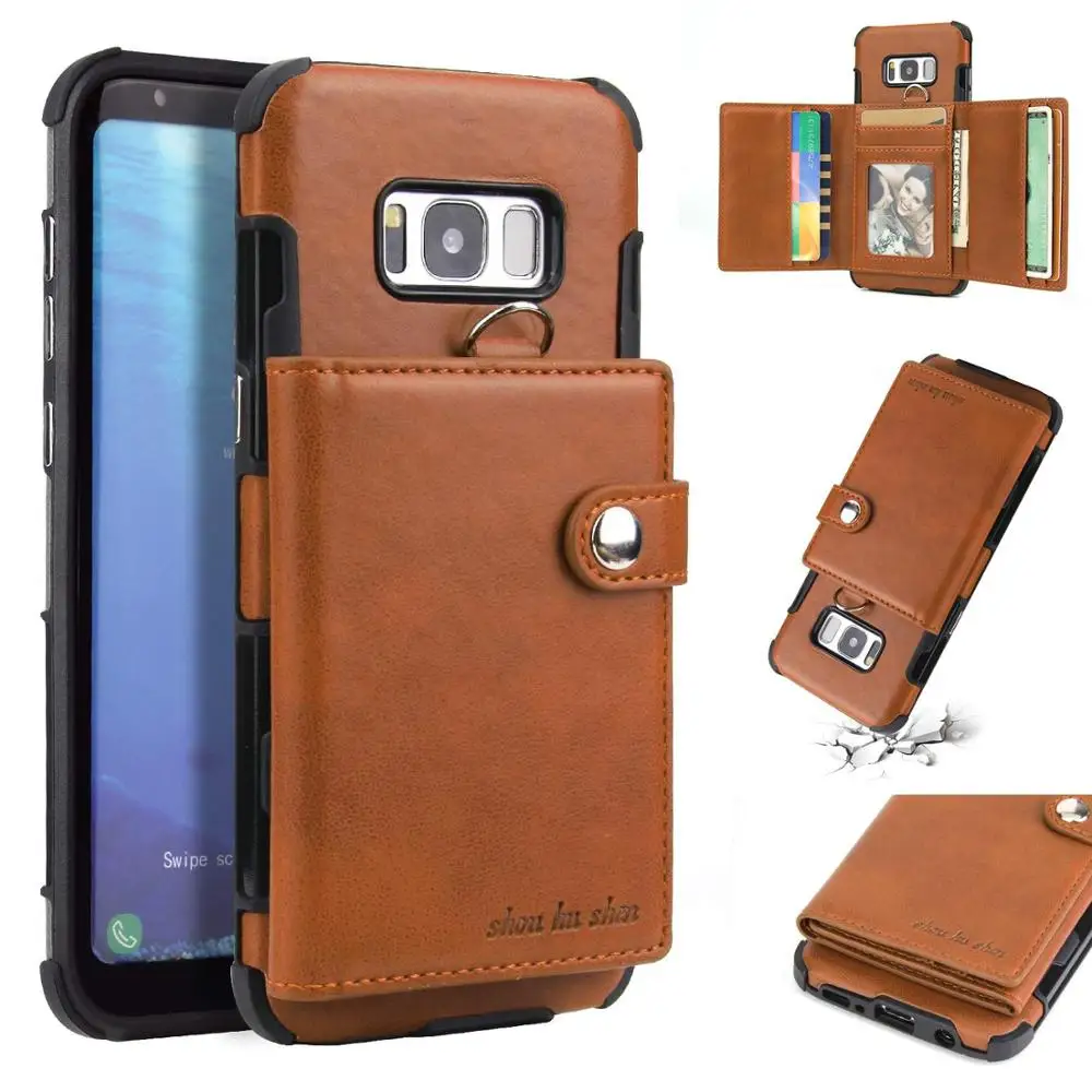 Brown Винтаж мульти-сумка для мобильного телефона Чехлы для samsung Galaxy Note9 S8 S9 плюс Чехол-бумажник чехлы из искусственной кожи для Galaxy Note 8 9 S10e - Цвет: Brown
