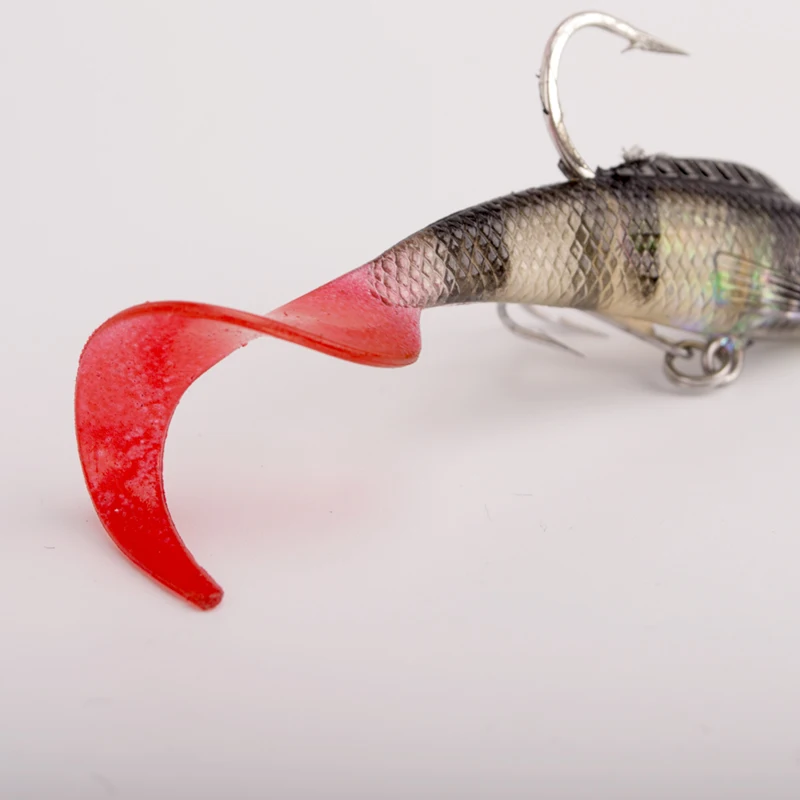 

2PCS Pesca Silicone Fish Soft Lures 7g 75mm Jig Wobbler Lead Head Hook Artificial Bait Sea Bass Carp Fishing Tackle