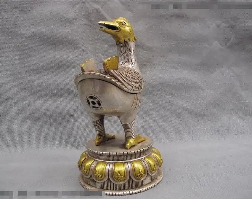 Китайский буддизм народная белая бронзовая Серебряная мандарина утка