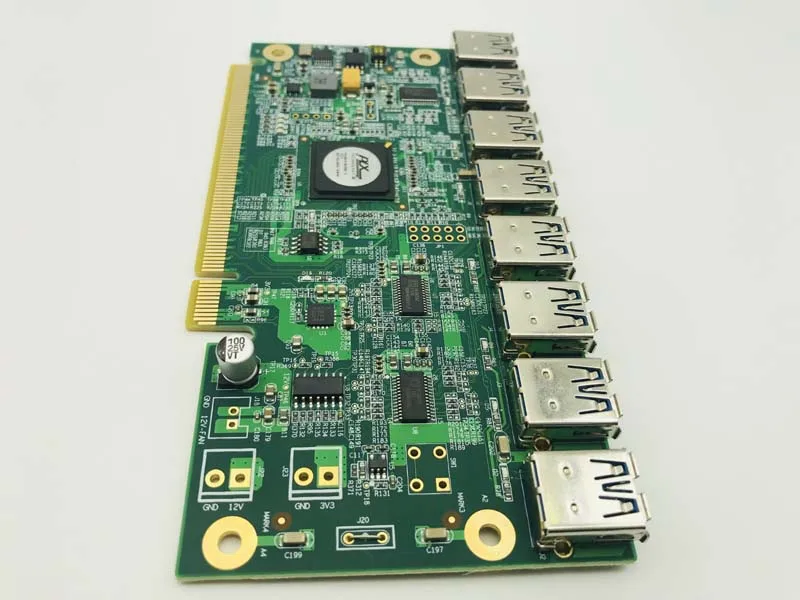 1 до 8 PCIe Miner машина видеокарта USB3.0 PCIE расширительные карты удлинитель PCI E 16X