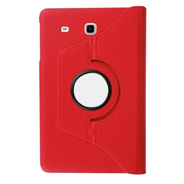 Red Умный чехол с поворотом на 360 градусов для samsung Galaxy Tab E 9,6 T560 T561, чехол из искусственной кожи с откидной подставкой, чехол для планшета - Цвет: Red